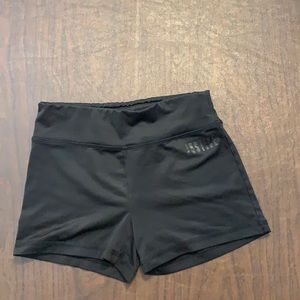 Black gymnastics shorts